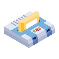 Electric buttons icon in isometric design, vector style of switchboard