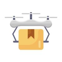 Modern technology icon of drone delivery vector