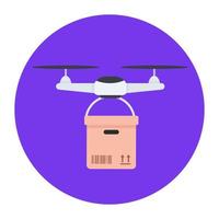 Modern technology icon of drone delivery vector