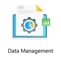 Editable icon of online data management vector