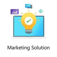 Marketing solution vector, editable design vector