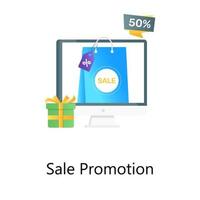 Sale promotion vector in flat gradient style