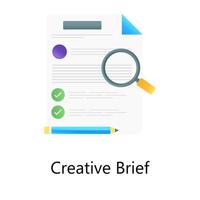 Gradient vector of creative brief, seo concept