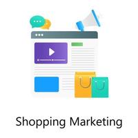Ecommerce website, gradient vector of shopping marketing