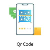 código qr, vector de código de precio, diseño degradado.