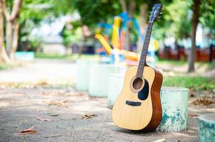 Acoustic guitar, a very good sounding instrument Musical instrument concept photo