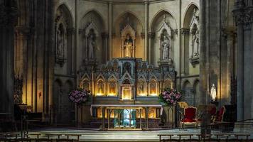 Bordeaux, France, 2016. Interior View of the Altar of the Church of St Martial in Bordeaux photo