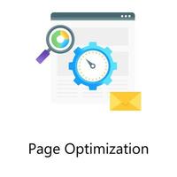 Icon of page optimization, editable vector