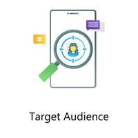 Flat gradient vector of target audience, target customer