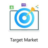 Modern flat gradient vector of target market