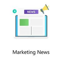 Marketing news vector in editable flat gradient style