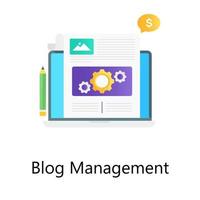 Online writing configuration, flat gradient vector of blog management