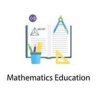 Mathematics education conceptual editable flat gradient vector