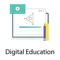 Digital education conceptual  education web vector