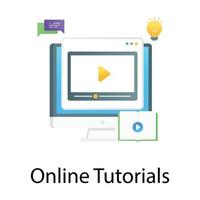 An editable vector of online tutorials
