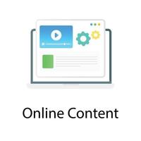 Flat gradient vector of online content, editable design