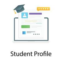 Student profile vector in modern flat gradient style