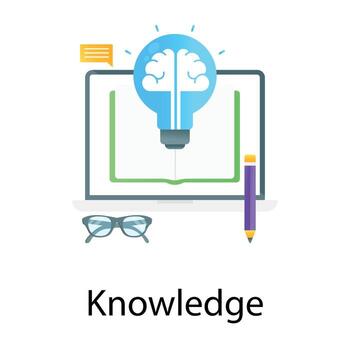 Conceptual icon of study innovation in flat gradient style vector