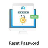 Secure login, reset password conceptual icon in gradient vector style