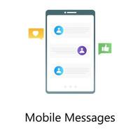 Texting app, gradient vector of mobile message