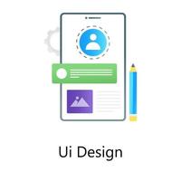 Editing media app, gradient vector of ui design