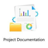 Gradient vector of project documentation, data processing concept