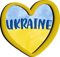 Ukraine republic vector icon symbol. Peace and war concept illustration. Official nationality Ukrainian people or flag label. Yellow and blue color for flag of Ukraine.