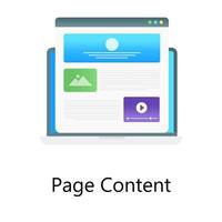 Gradient vector of page content, website media design