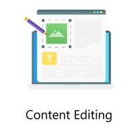 Online media arrangement, gradient vector of content editing