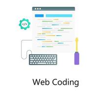 Editable modern style of web coding vector in gradient design