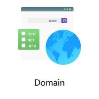 Trendy vector of web domain gradient design