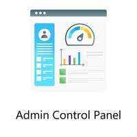 Admin control panel, web speed controller in gradient style vector