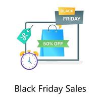 Ecommerce discount website, gradient vector of black friday sale