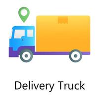 Shipping transport, delivery truck vector in trendy gradient style