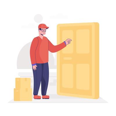 Doorstep Delivery Vector Art, Icons, and Graphics for Free Download