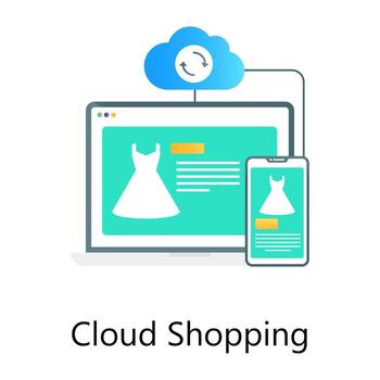 Ecommerce computing, gradient vector of cloud shopping