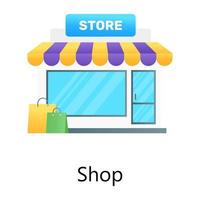 Shop vector in gradient design.