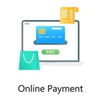 Online shopping payment vector of gradient design, digital payment