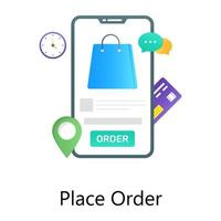 Gradient vector of place order design, online choosing items