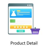 Shopping description, gradient vector of product detail