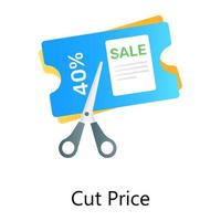 Shopping discount sale, gradient vector of cut price vector design