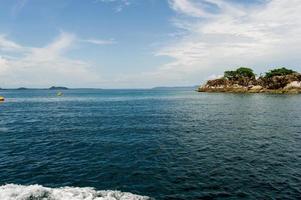 The beautiful sea and the beautiful mountains, the area for tourists to visit the beauty photo