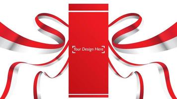 Indonesian independence day background template with empty space for text design vector