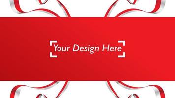 Indonesian independence day background template with empty space for text design vector