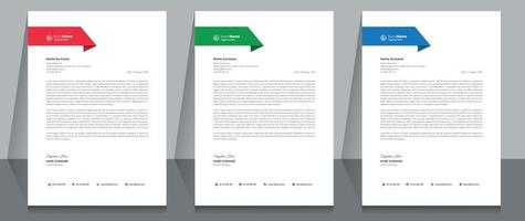 Letterhead Format Template, Business Style Letterhead Design Template. Company Letterhead Template Designs. vector