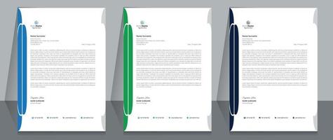 plantilla de formato de membrete, plantilla de diseño de membrete de estilo empresarial. diseños de plantillas de membrete de la empresa. vector