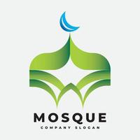 mezquita - logotipo del minar islámico vector