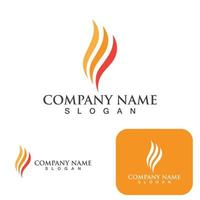 Fire flame logo vector illustration design template