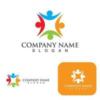 Community group logo, network and social icon vector