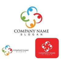 Community group logo, network and social icon vector